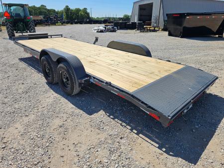 New 2026 Lamar 83X22 TANDEM 10K CAR HAULER W/2' STEEL DOVE SLIDE OUT RAMPS TOOLBOX