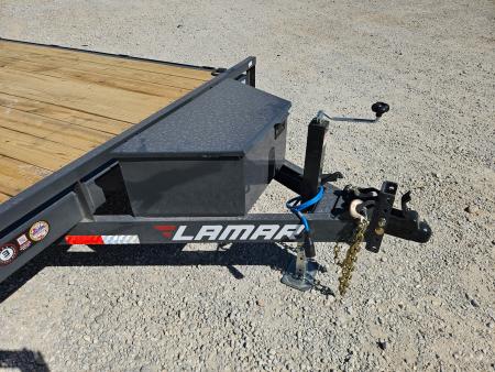 New 2026 Lamar 83X22 TANDEM 10K CAR HAULER W/2' STEEL DOVE SLIDE OUT RAMPS TOOLBOX