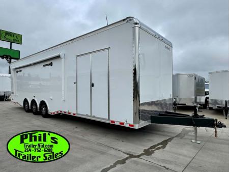 New Haulmark NEW 85X34 EDGE ENCLOSED CAR RACE TRAILER ELECTRIC AWNINGS AIRLINES TRAILER CARGO TRAILERS CAR HAULER Car / Racing Trailer