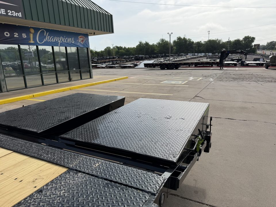 New #385756 2026 LOAD TRAIL PS 24 X 102 TANDEM AXLE BUMPER PULL 14K DECK OVER W/ MAX RAMPS & SPARE TIRE