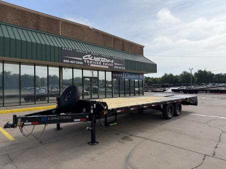 New #385756 2026 LOAD TRAIL PS 24 X 102 TANDEM AXLE BUMPER PULL 14K DECK OVER W/ MAX RAMPS & SPARE TIRE