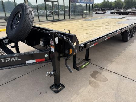 New #385756 2026 LOAD TRAIL PS 24 X 102 TANDEM AXLE BUMPER PULL 14K DECK OVER W/ MAX RAMPS & SPARE TIRE