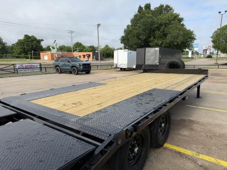 New #385756 2026 LOAD TRAIL PS 24 X 102 TANDEM AXLE BUMPER PULL 14K DECK OVER W/ MAX RAMPS & SPARE TIRE