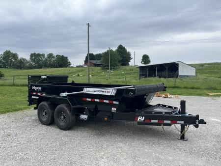 New 2026 PJ Trailers 83  x 14' DT Telescopic w/ Hydraulic Jack and Solar Charger