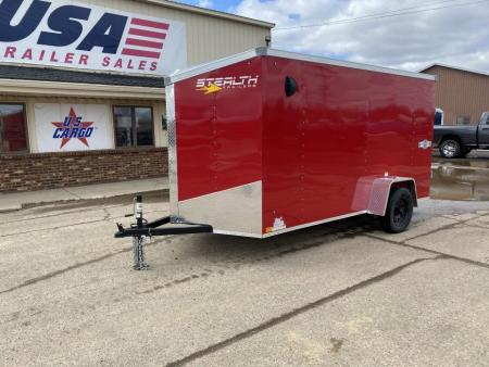 New 2026 Stealth Trailers Mustang 6x12 V-Nose w/Ramp Door & 6ft Height Cargo / Enclosed Trailer