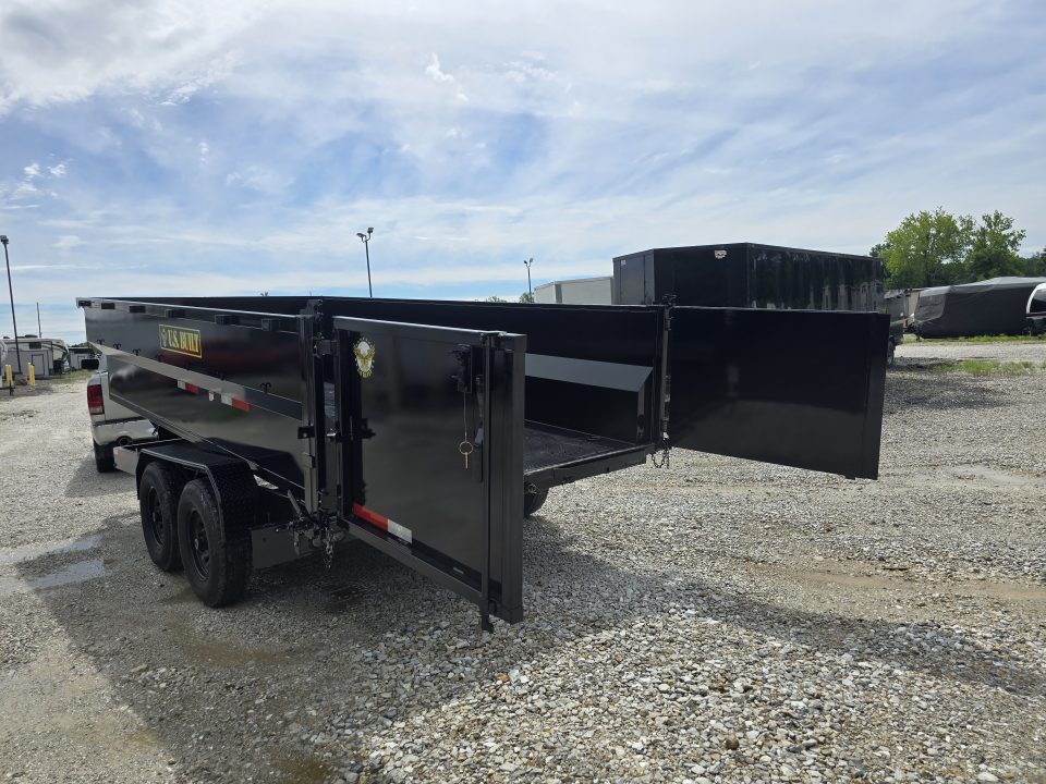 New 2026 Texas Pride/U.S Built 7x16x3 TA, with 14k axles, Barn doors/spreader gate combo Dump Trailer