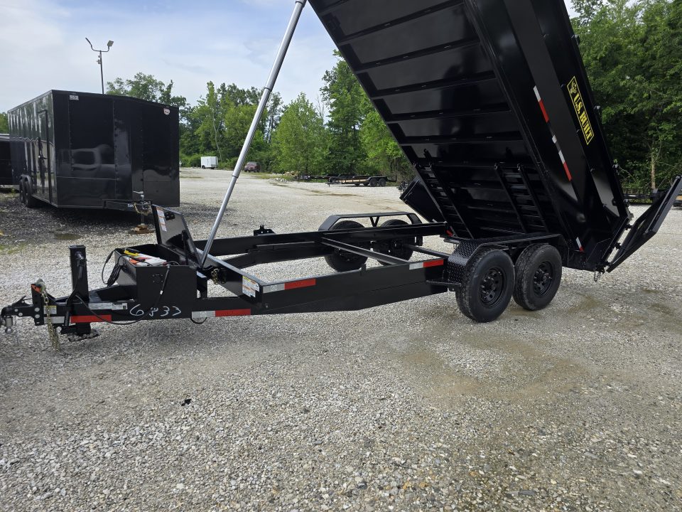 New 2026 Texas Pride/U.S Built 7x16x3 TA, with 14k axles, Barn doors/spreader gate combo Dump Trailer