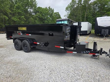 New 2026 Texas Pride/U.S Built 7x16x3 TA, with 14k axles, Barn doors/spreader gate combo Dump Trailer