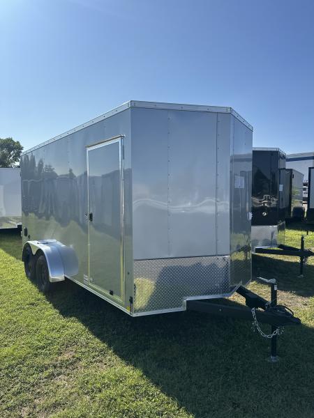 New 2026 Pace American 7 x 16 Outback DLK V-Nose 7K Barn Doors