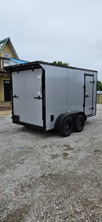New 2026 Family Trailer 6x12 Tandem Axles Cargo / Enclosed Trailer-Screwless Exterior- Blackout Pkg- Rear Spoiler-HD Axles