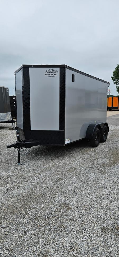 New 2026 Family Trailer 6x12 Tandem Axles Cargo / Enclosed Trailer-Screwless Exterior- Blackout Pkg- Rear Spoiler-HD Axles