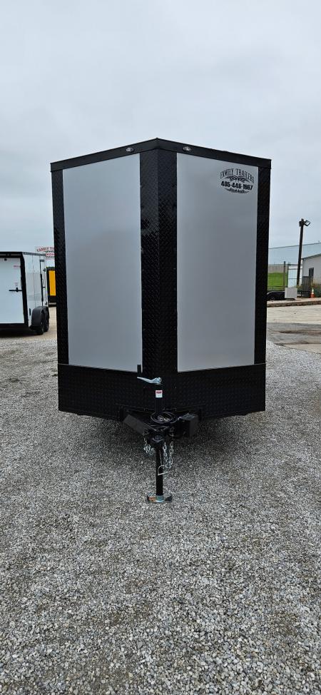 New 2026 Family Trailer 6x12 Tandem Axles Cargo / Enclosed Trailer-Screwless Exterior- Blackout Pkg- Rear Spoiler-HD Axles