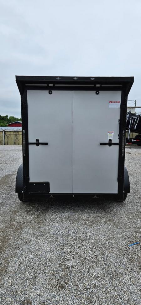 New 2026 Family Trailer 6x12 Tandem Axles Cargo / Enclosed Trailer-Screwless Exterior- Blackout Pkg- Rear Spoiler-HD Axles