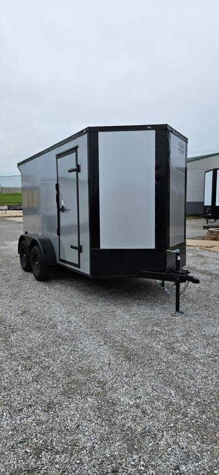 New 2026 Family Trailer 6x12 Tandem Axles Cargo / Enclosed Trailer-Screwless Exterior- Blackout Pkg- Rear Spoiler-HD Axles
