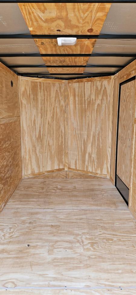 New 2026 Family Trailer 6x12 Tandem Axles Cargo / Enclosed Trailer-Screwless Exterior- Blackout Pkg- Rear Spoiler-HD Axles