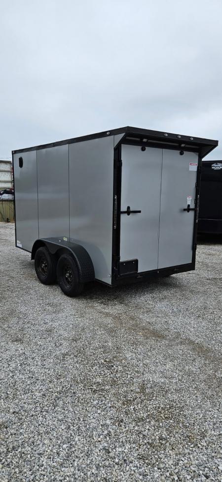 New 2026 Family Trailer 6x12 Tandem Axles Cargo / Enclosed Trailer-Screwless Exterior- Blackout Pkg- Rear Spoiler-HD Axles