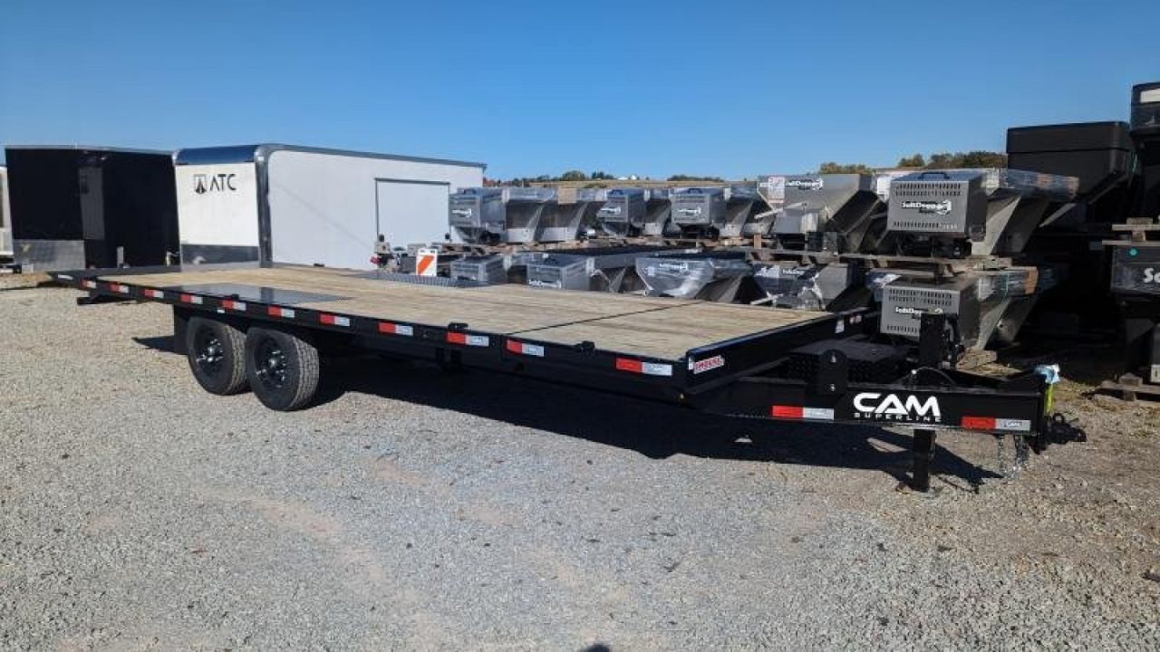 New 2026 CAM Superline 24' (4 + 20) HD Deckover POWER Split Tilt Trailer
