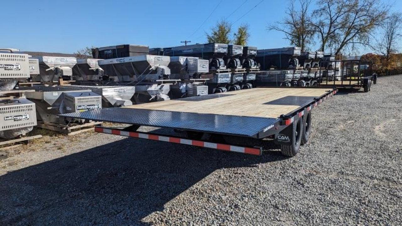 New 2026 CAM Superline 24' (4 + 20) HD Deckover POWER Split Tilt Trailer