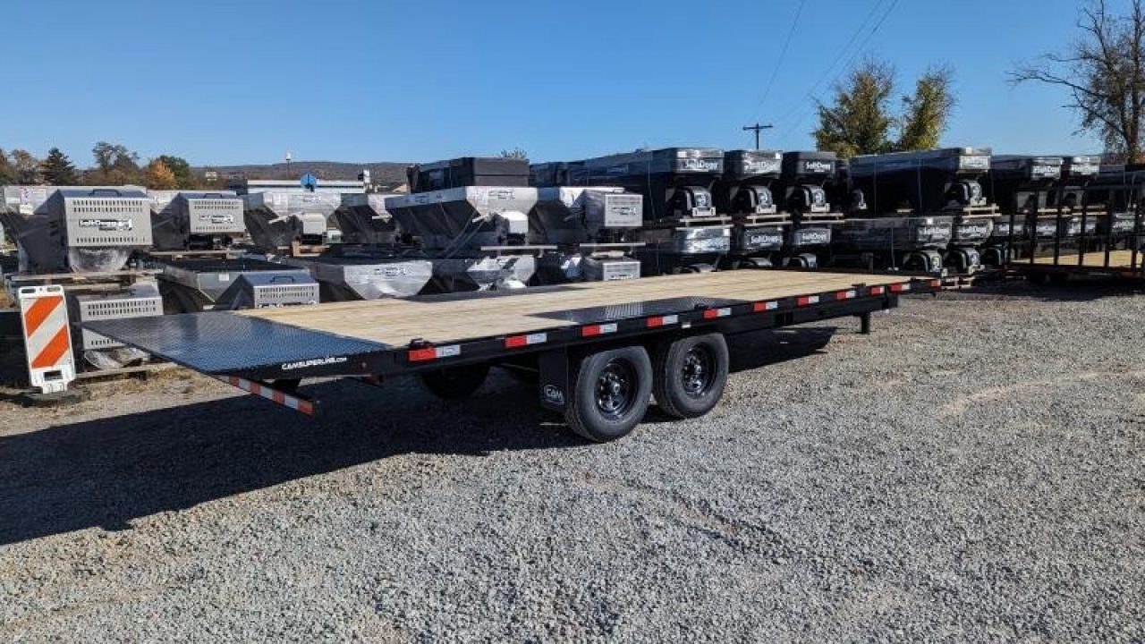 New 2026 CAM Superline 24' (4 + 20) HD Deckover POWER Split Tilt Trailer