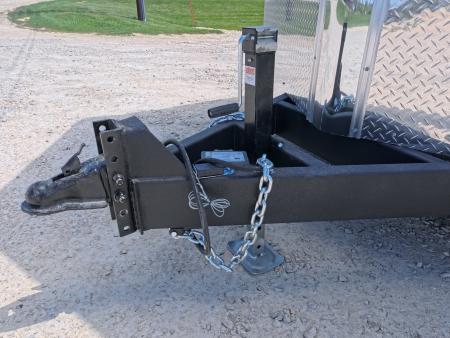New 2026 H&H Trailers 8.5' X 28' X 7' Cargo / Enclosed Trailer - Flat Top V-Nose, 14K GVWR, Rear Spoiler w/Loading Lights , Composite Silver