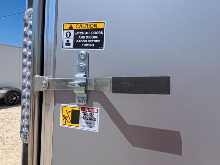New 2026 H&H Trailers 8.5' X 28' X 7' Cargo / Enclosed Trailer - Flat Top V-Nose, 14K GVWR, Rear Spoiler w/Loading Lights , Composite Silver