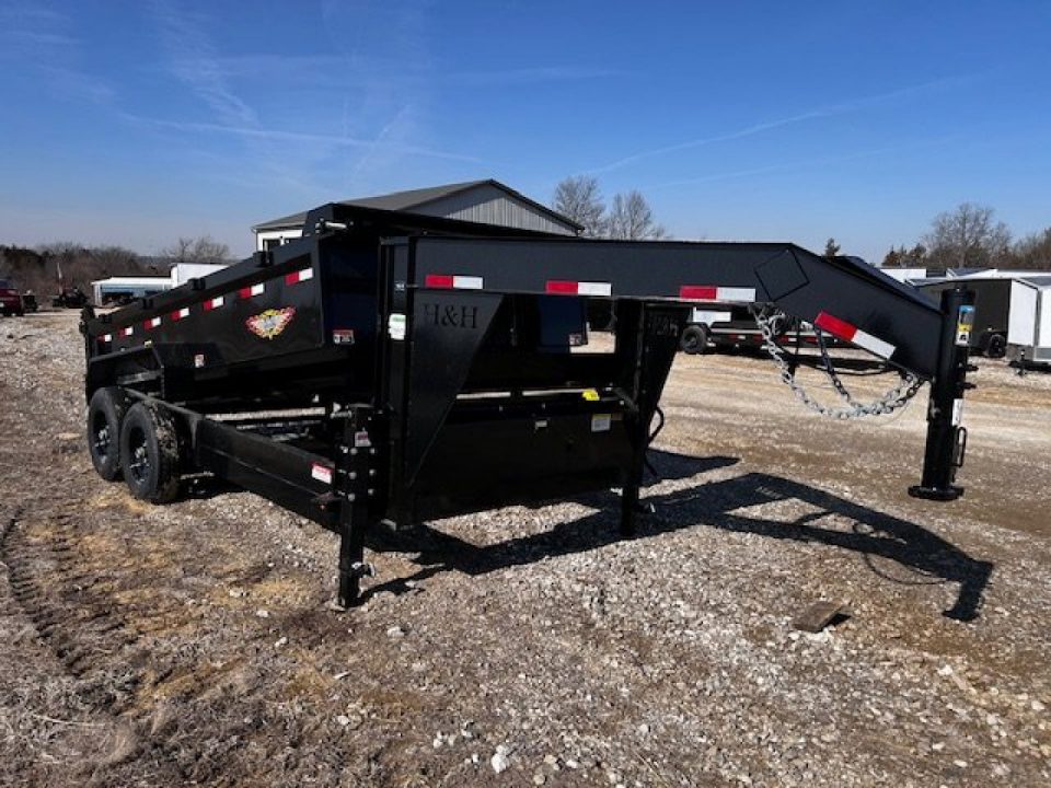 New 2026 H&H Trailers 83"X16' 14K GVWR GN INDUSTRIAL Dump Trailer