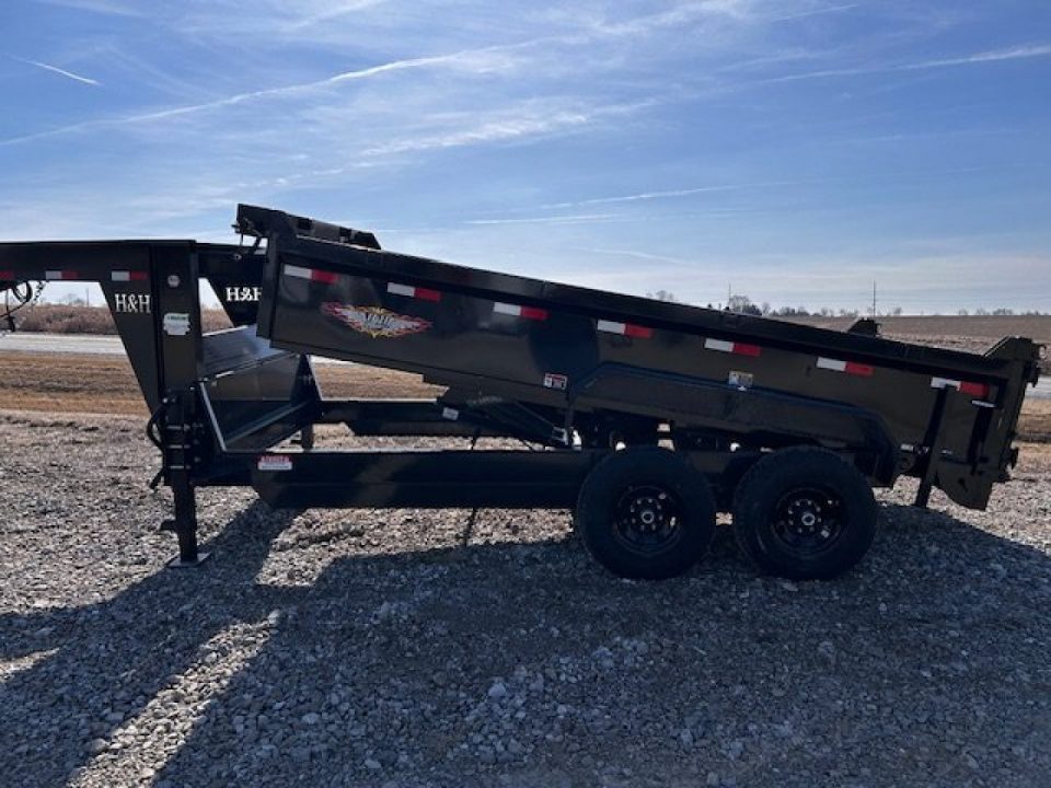 New 2026 H&H Trailers 83"X16' 14K GVWR GN INDUSTRIAL Dump Trailer