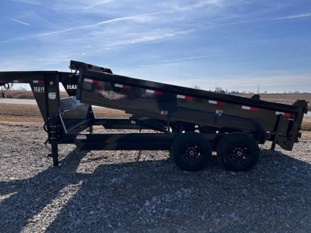 New 2026 H&H Trailers 83"X16' 14K GVWR GN INDUSTRIAL Dump Trailer