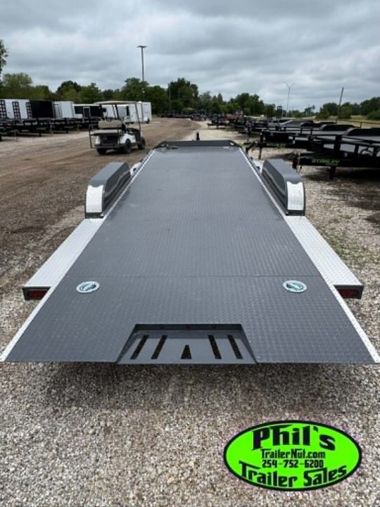 New Iron Bull 83X22 TILT TRAILER OPEN CAR HAULER STEEL DECK Equipment Trailer 5200 LB AXLES