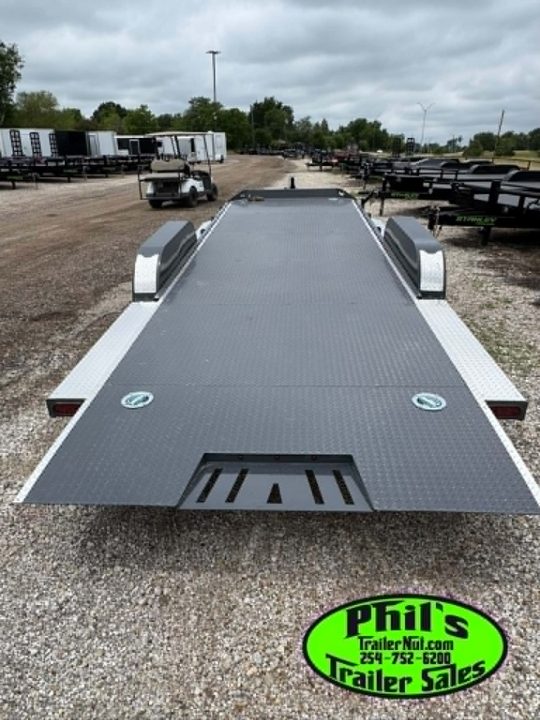 New Iron Bull 83X22 TILT TRAILER OPEN CAR HAULER STEEL DECK Equipment Trailer 5200 LB AXLES