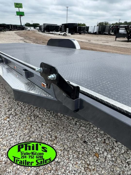 New Iron Bull 83X22 TILT TRAILER OPEN CAR HAULER STEEL DECK Equipment Trailer 5200 LB AXLES
