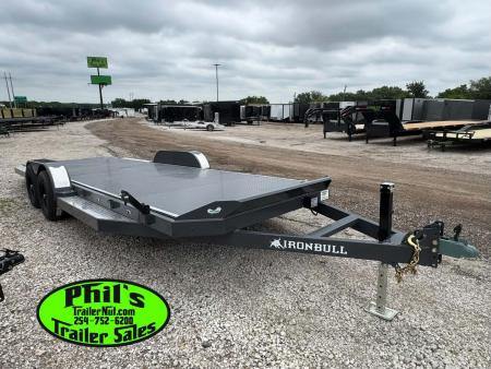 New Iron Bull 83X22 TILT TRAILER OPEN CAR HAULER STEEL DECK Equipment Trailer 5200 LB AXLES