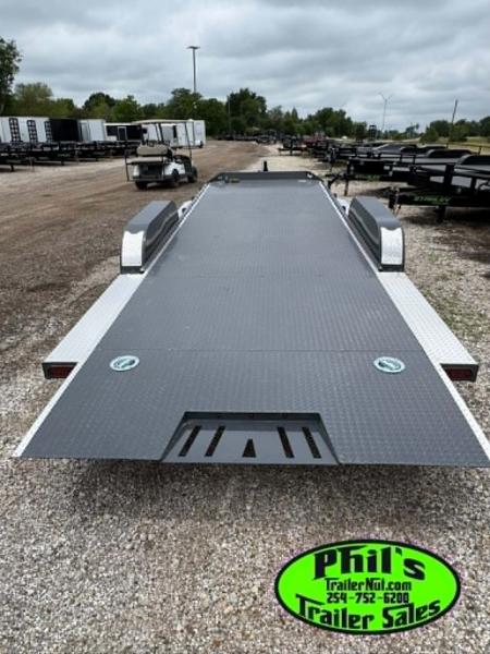 New Iron Bull 83X22 TILT TRAILER OPEN CAR HAULER STEEL DECK Equipment Trailer 5200 LB AXLES