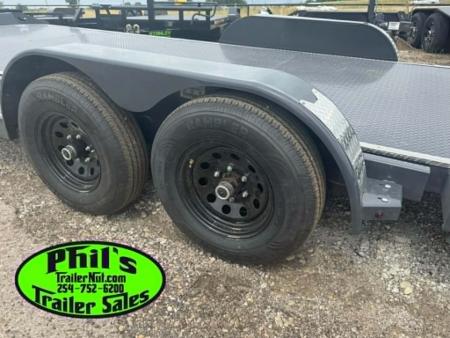 New Iron Bull 83X22 TILT TRAILER OPEN CAR HAULER STEEL DECK Equipment Trailer 5200 LB AXLES