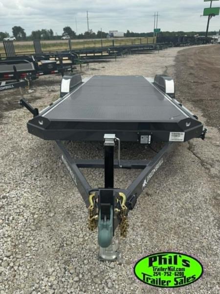 New Iron Bull 83X22 TILT TRAILER OPEN CAR HAULER STEEL DECK Equipment Trailer 5200 LB AXLES