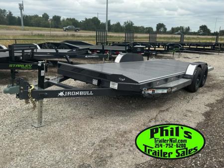 New Iron Bull 83X22 TILT TRAILER OPEN CAR HAULER STEEL DECK Equipment Trailer 5200 LB AXLES