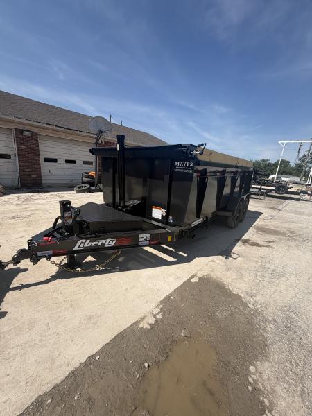 New 2026 Liberty Dump Trailer LD14K83X16B8TS 83X16 TA TELESCOPIC W/ HIGH SIDES (GVW:15400) ARSENAL GREY METALLIC