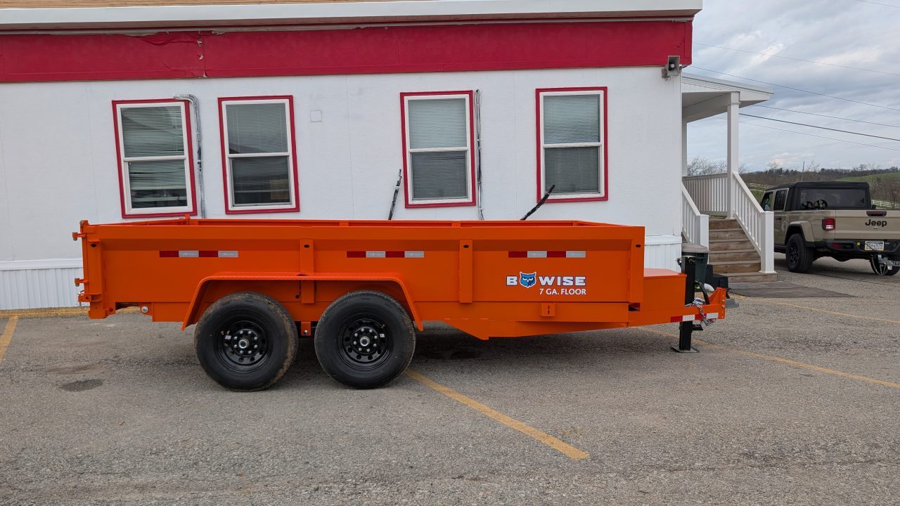 New 2027 BWise 6'9" x 14 HD Lo Pro Equipment Dump w/ Combo Gate