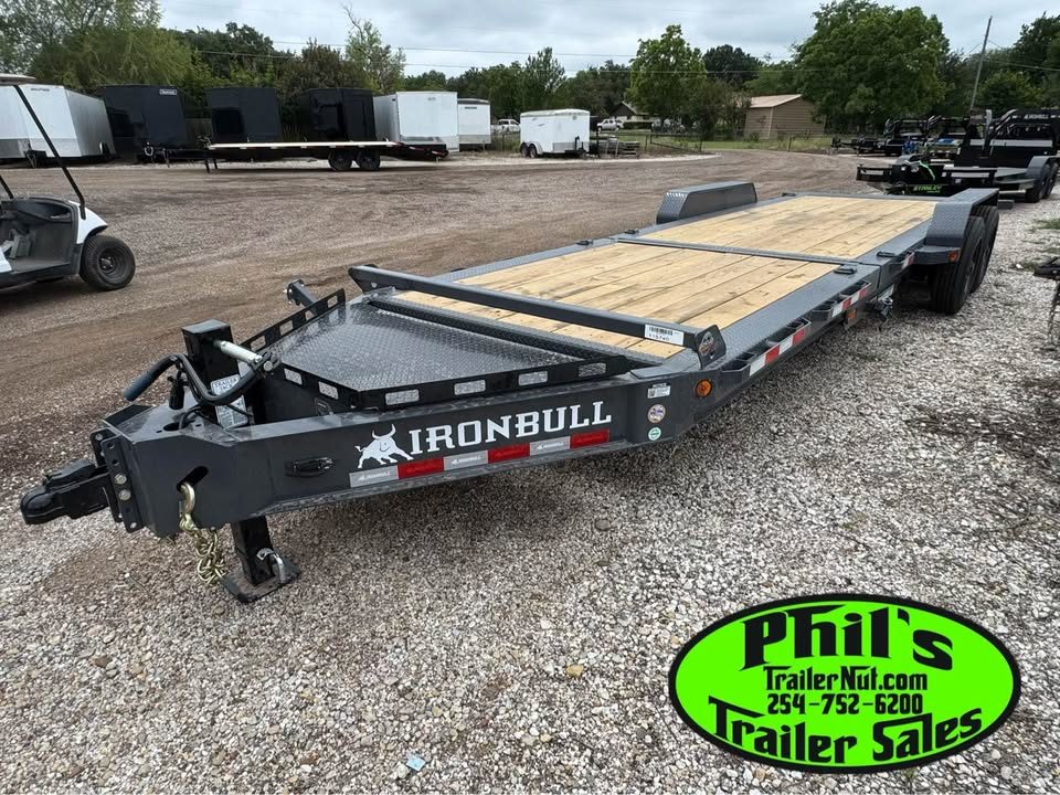 New 2026 Iron Bull 24' TRAILER SUPER SINGLE 10K TILT Equipment Trailer