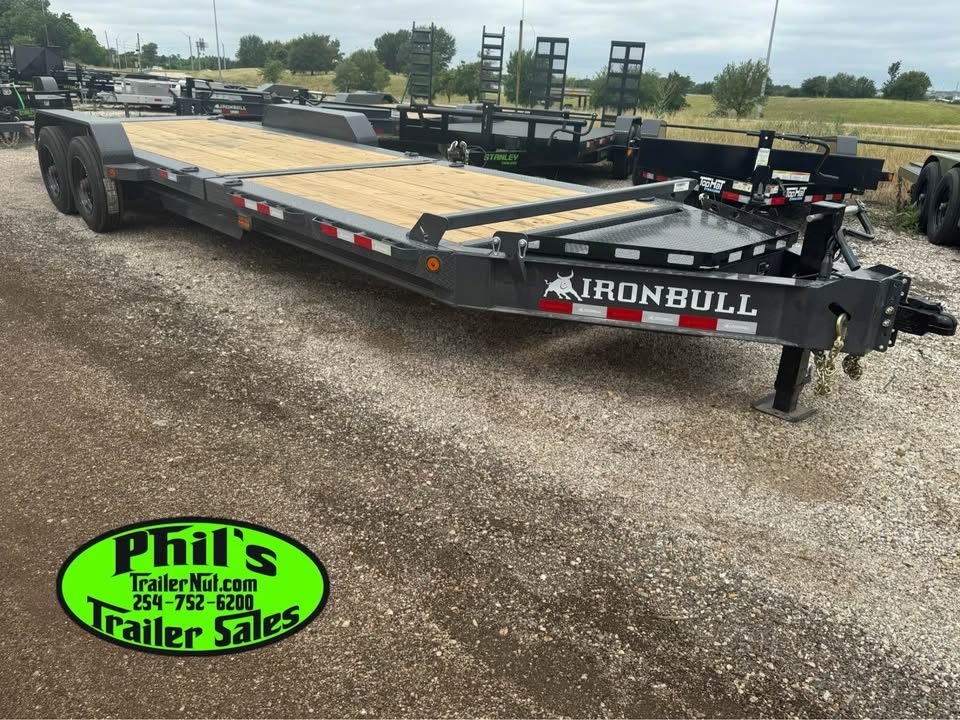New 2026 Iron Bull 24' TRAILER SUPER SINGLE 10K TILT Equipment Trailer
