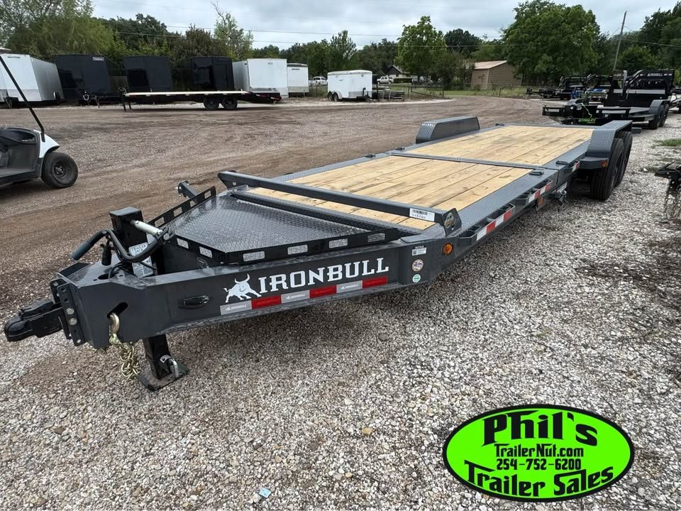 New 2026 Iron Bull 24' TRAILER SUPER SINGLE 10K TILT Equipment Trailer