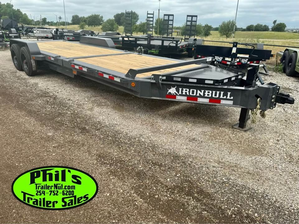 New 2026 Iron Bull 24' TRAILER SUPER SINGLE 10K TILT Equipment Trailer