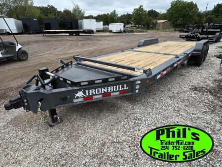 New 2026 Iron Bull 24' TRAILER SUPER SINGLE 10K TILT Equipment Trailer