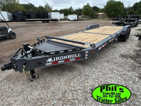 New 2026 Iron Bull 24' TRAILER SUPER SINGLE 10K TILT Equipment Trailer