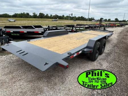 New 2026 Iron Bull 24' TRAILER SUPER SINGLE 10K TILT Equipment Trailer