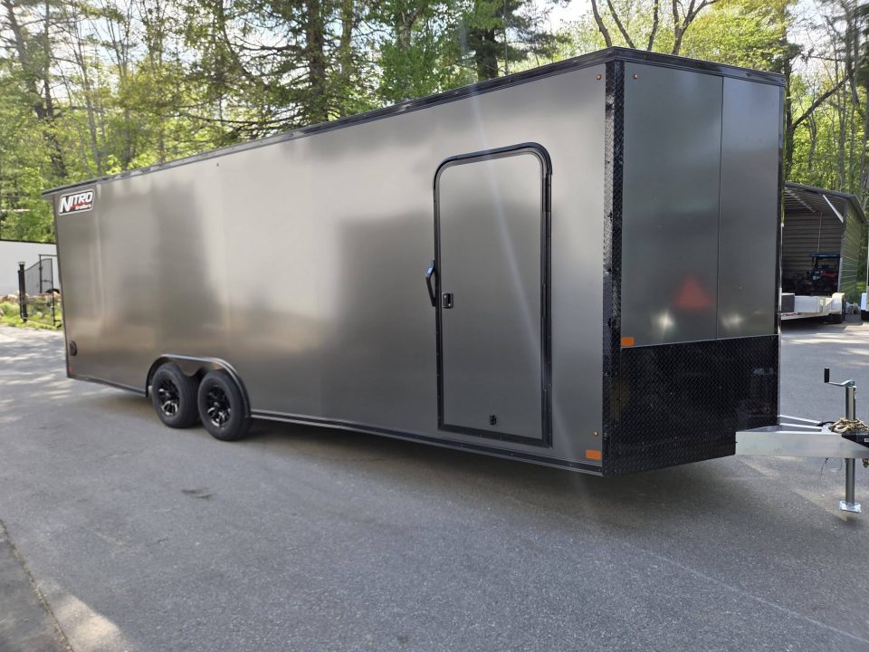 New 2026 Nitro 8.5X24 9990LB GVWR ALUMINUM CAR TRAILER EXTRA HEIGHT TORSION AXLES Car Hauler