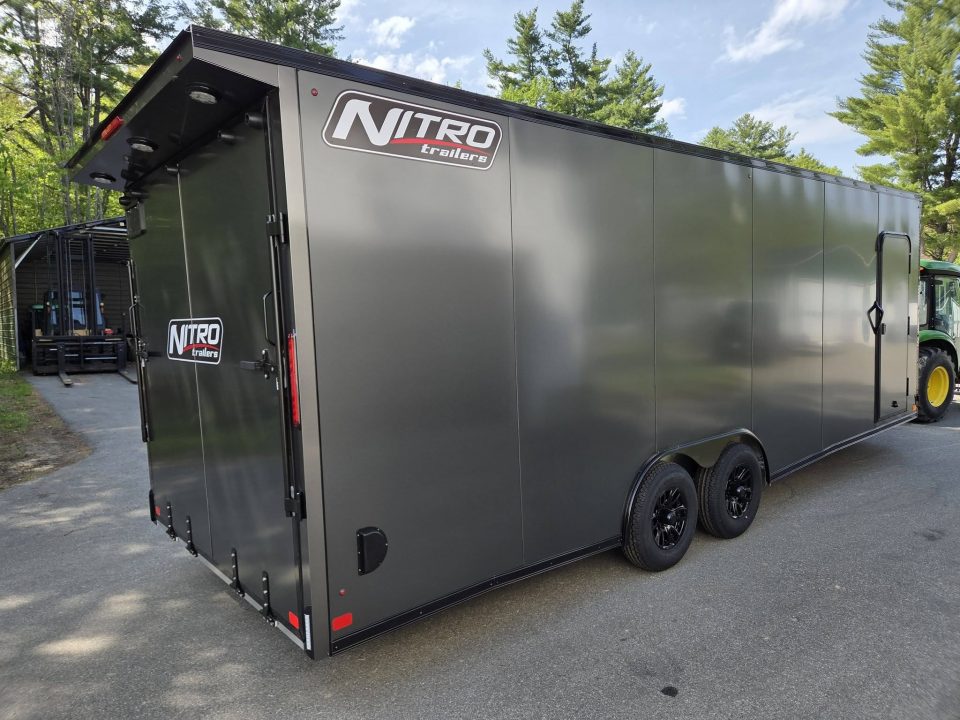 New 2026 Nitro 8.5X24 9990LB GVWR ALUMINUM CAR TRAILER EXTRA HEIGHT TORSION AXLES Car Hauler