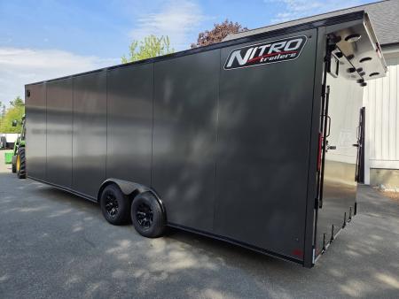 New 2026 Nitro 8.5X24 9990LB GVWR ALUMINUM CAR TRAILER EXTRA HEIGHT TORSION AXLES Car Hauler