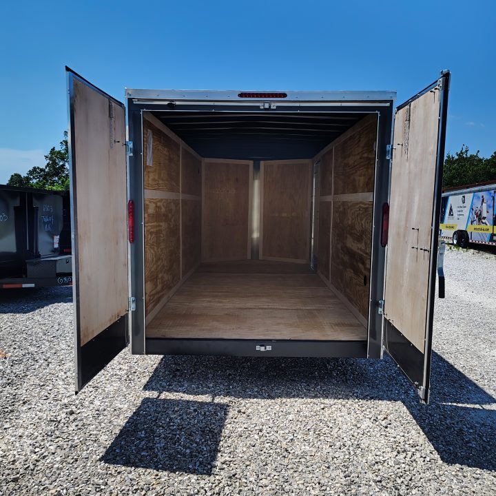 New 2026 Homesteader 7x16 TA, 6'6" interior height, 3.5k axles, .080 polycore, Intrepid series with Barn Doors Cargo / Enclosed Trailer