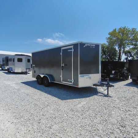 New 2026 Homesteader 7x16 TA, 6'6" interior height, 3.5k axles, .080 polycore, Intrepid series with Barn Doors Cargo / Enclosed Trailer